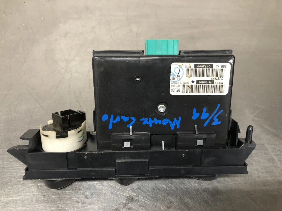 Chevrolet Monte Carlo 1997 1998 1999 calefacción aire acondicionado temperatura control climático Foto 3 de 4