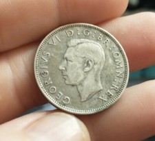 1941 United Kingdom 2 Shillings George VI - KM#855 50% Silver Coin