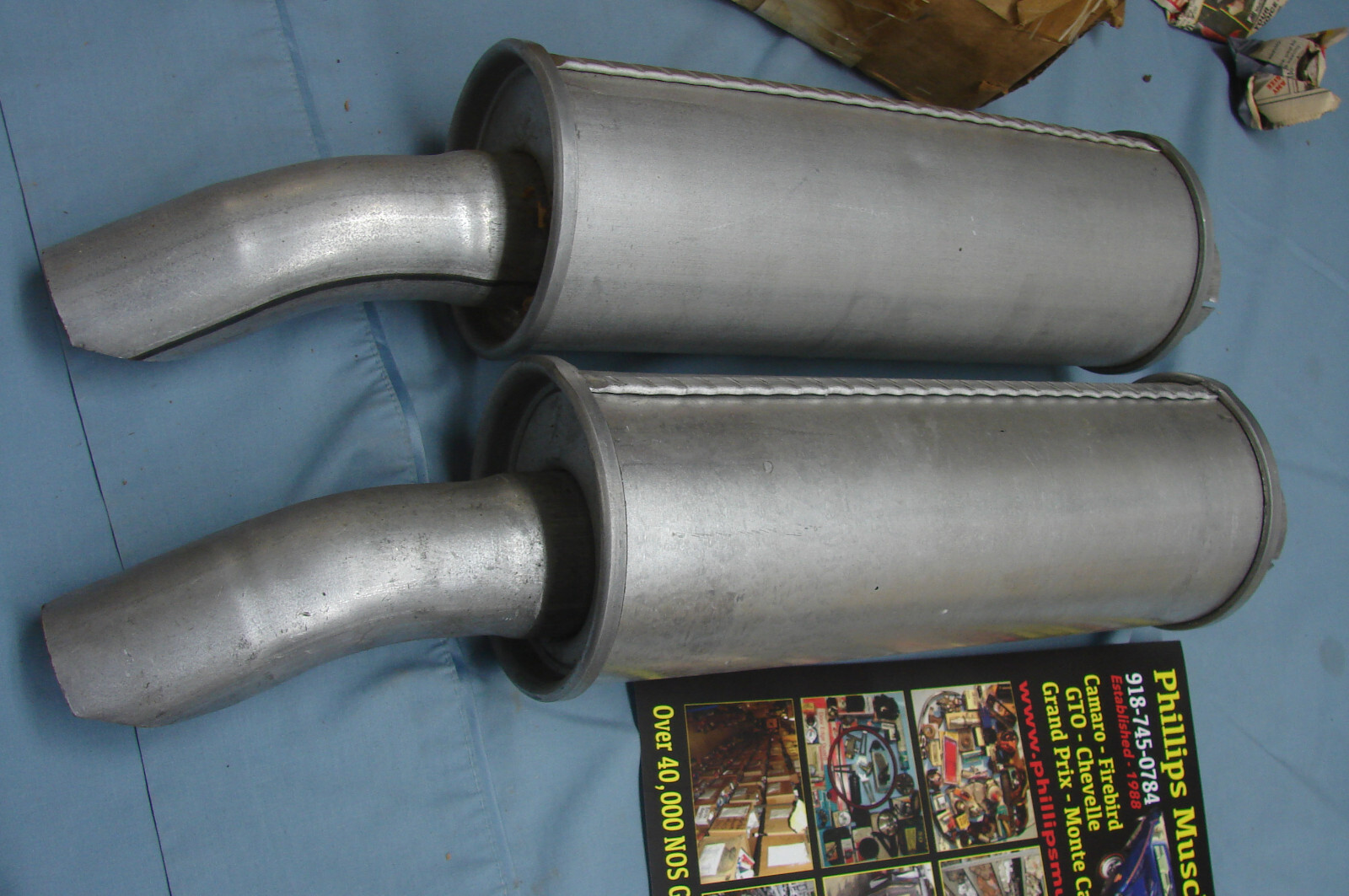 1969 GTO JUDGE NOS GM EXHAUST MUFFLER RESONATORS RAM AIR 3 4 GRAND PRIX