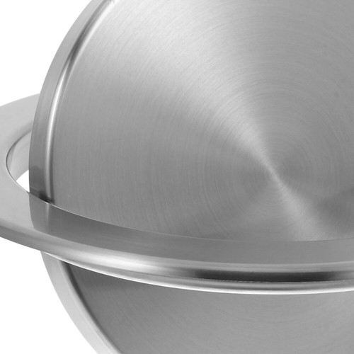 Stainless Steel Trash Can Lid Kitchen Accessory Countertop Cover - Picture 7 of 12