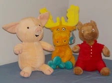 Kohl's Cares Plush Lot of 3 Give a Pig a Pancake Pig Thidwick Moose Llama Red PJ