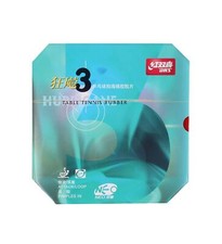 DHS Hurricane 3 NEO Table Tennis Rubber Sheet Black/Red, 2.15/2.2 mm; Hardne...