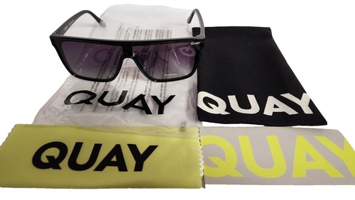 Quay Australia Notorious Square Sunglasses Black Smoke 53MM  display picture 2