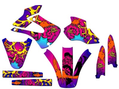 1998-2000 KX 100 ZANY Pink Senge Graphics Kit Compatible with Kawasaki