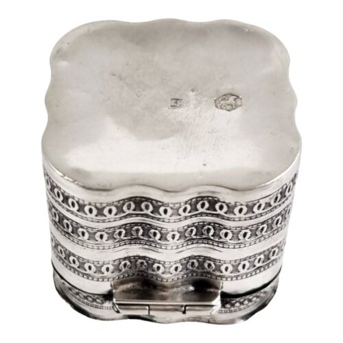Antique Dutch silver tall snuff scent peppermint box Lodereindoosje vinaigrette - Picture 13 of 18
