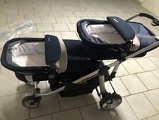 Passeggino gemellare Brevi OVO Twins con le sedute, ovetti navicelle e accessori