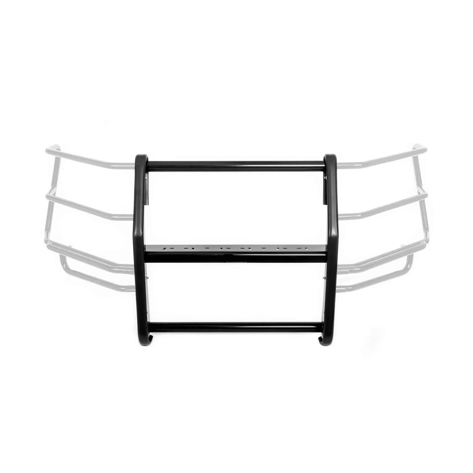 Front Center Push Bumper HD Black Steel Textured for Dodge Charger 2015