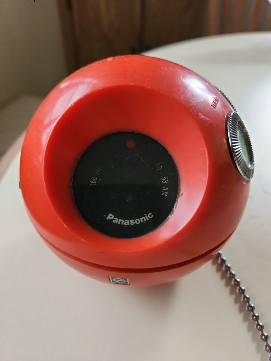 50 yr anniv. Panasonic '70s Red Atomic Ball AM Radio made