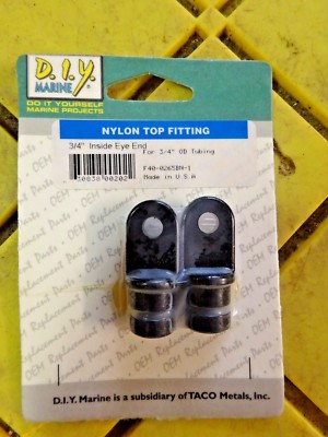 TACO MARINE F40-0265BN-1  5/8'' ID TUBE EYE BIMINI TOP HARDWARE 1 PAIR NEW IN B
