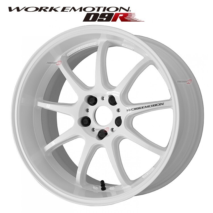 2本 ホイールWORK エモーション D9R 18インチ PDC 100-5H WORK EMOTION D9R WHEEL (1pcs) 18 inch 9.5J 23 5H 114.3 White (WHT