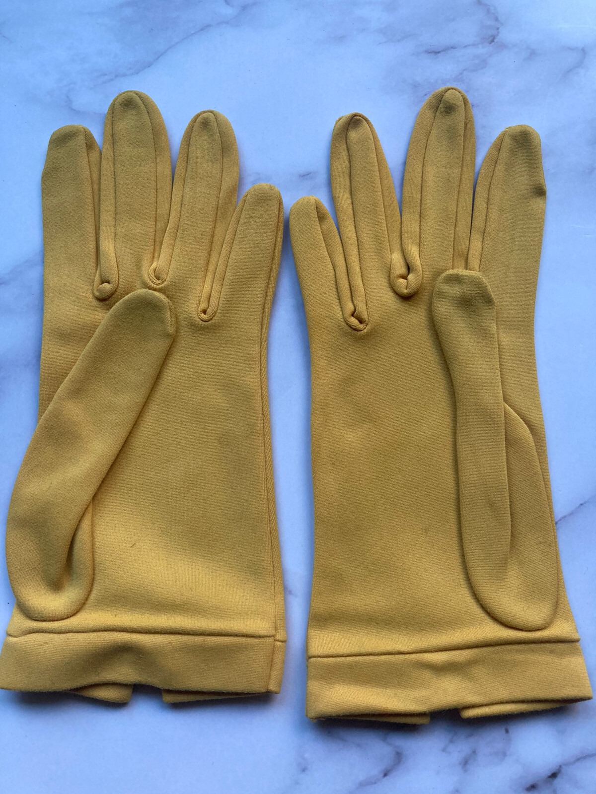 Vintage Mustard Yellow Meyers Make Gloves With Bows Gem