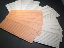 25pcs VINTAGE MAINFRAME COMPUTER PUNCH CARDS. 80-column format. circa 1970s.