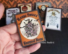  DOLLHOUSE MINIATURE ~ HALLOWEEN ~ HOME SWEET HAUNTED HOUSE
