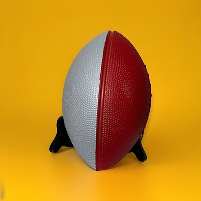 Foam Football 9'' Two Tone Red & Gray Panel Young Adult Large Size
