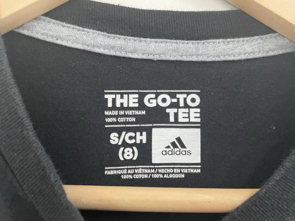 adidas The Go-To Tee Kid Girl Three Stripe Life Cotton Crew Neck T-Shirt Black 8 - Image 2 of 4
