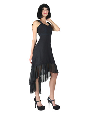 open lace back dress Tripp NYC 90s/ 2000s goth prom dress with corset detailing Bizarre Bazaar