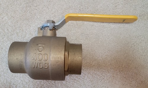 Matco 3" Brass Full Port Sweat Ball Valve 759, 400 WOG, 100SWP NEW, OLD STOCK