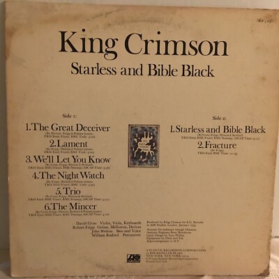 米LP King Crimson Starless And Bible Black KCLP6 Discipline Global Mo /00260 King Crimson - Starless And Bible Black - Amazon.com Music