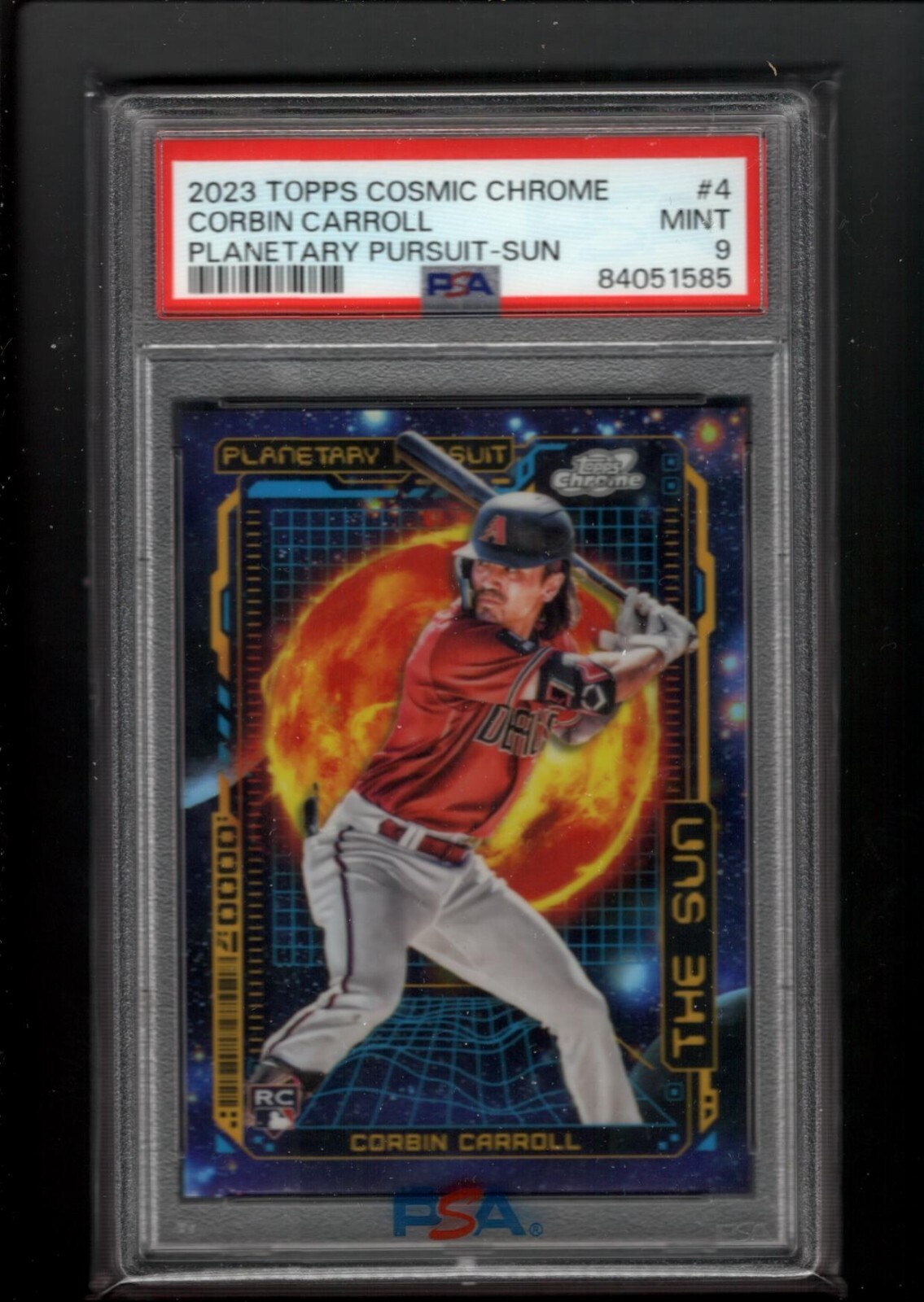 2023 Topps Cosmic Chrome Corbin Carroll Planetary Pursuit The Sun Psa 9