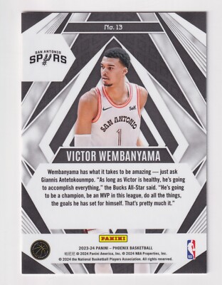 2023-24 Panini Phoenix PARAGON SILVER PRIZM VICTOR WEMBANYAMA RC