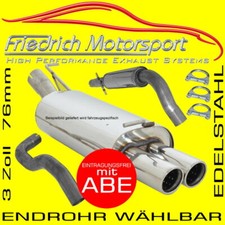 FRIEDRICH MOTORSPORT 76mm AUSPUFFANLAGE für Seat Leon 1M 1.8 T 1.9 TDI