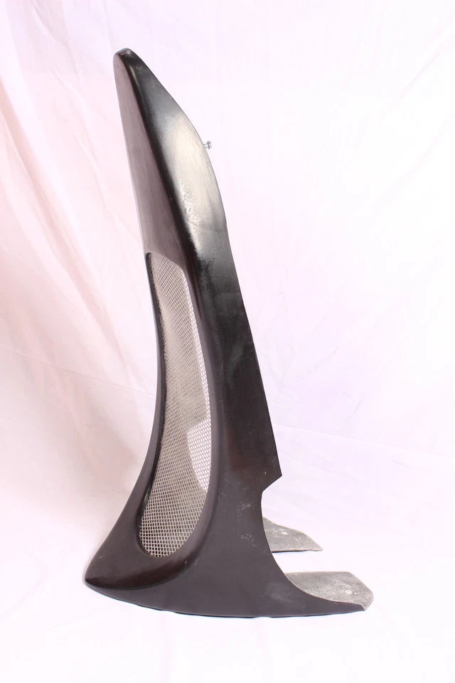 Cubierta de radiador alerón barbilla rastrillada personalizada para Honda Fury todos los años fibra negra Foto 3 de 4