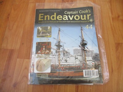 1/48 Eaglemoss Gebaut Captain COOK'S Endeavour Modell Schiff Issue 44 Inc Teil