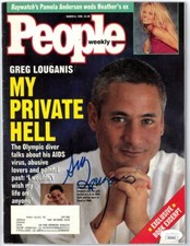 Greg Louganis signed People Weekly Full Magazine 3/6/1995- JSA #EE63453