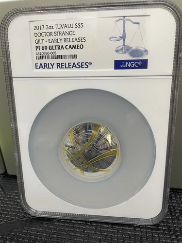 2017 2 oz Silver Tuvalu Marvel Doctor Strange NGC PF69 Early Releases