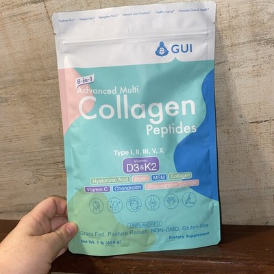8in1 Advanced Multi Collagen Peptides, 16 Oz - Hydrolyzed Protein | Type I, I...