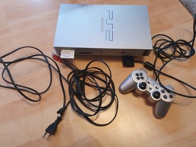 SONY PLAYSTATION 2 PS2 - FAT Silver SCPH-50004 / Konsole, Memory, Controller