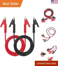 15A High-Performance Alligator  Leads - Dual Clips, 3.3 ft with Insulators