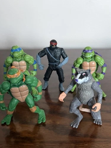 Vintage Teenage Mutant Ninja Turtles TMNT Movie Star Lot of 5 Figures