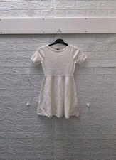 New Milly Minis Scallop Flare Dress White Sz 10