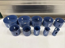 Heavy Duty BLU-MOL Cobalt Bi-Metal Hole Saw Bits 10 Piece Set  7/8” -  3  1/4”