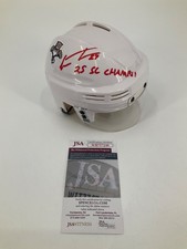 FLORIDA PANTHERS EETU LUOSTARINEN SIGNED MINI HELMET JSA WITNESS 25’ SC CHAMPS