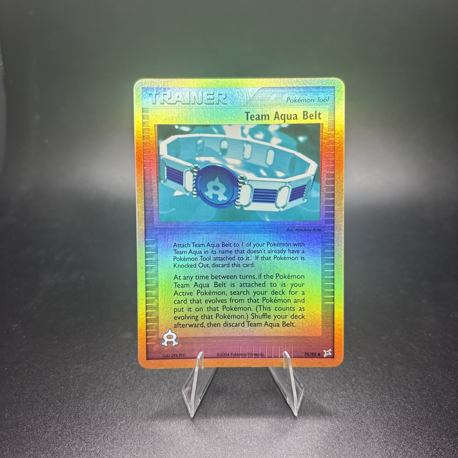 Pokemon Card - Team Aqua Belt Team Magma vs Team Aqua 76/95 Reverse Holo