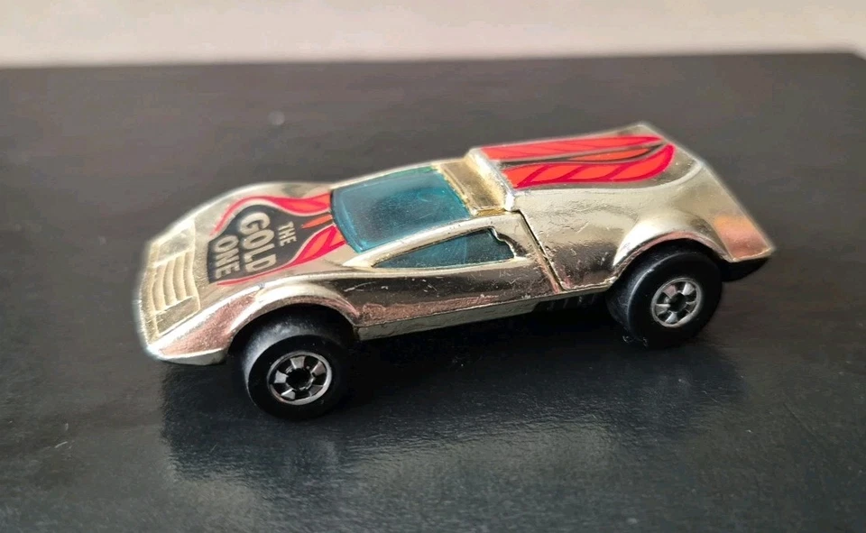 De colección 1969 '77 Hot Wheels Diecast 1/64 The Gold One Chrome Buzz-Off HK NrMnt Foto 3 de 4