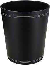 KINGFOM™ Classic Leather Waste Bin, Creative Waste Paper Basket, Storage Bin 
