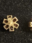 925 Sterling Silver Flower Cluster Stud Earrings Garnet Red & Clear Stones — photo 6