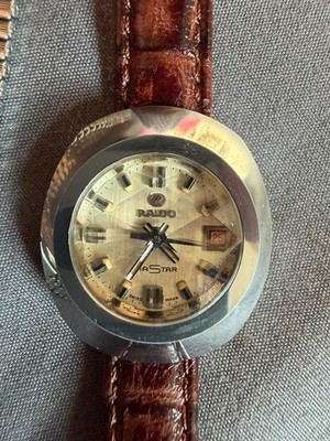 Rado Diastar Watch Ladies Automatic 27mm Silver Vintage Date Round Swiss Made