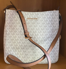 Michael Kors Messenger Crossbody Bag Mk Signature Coated Canvas Vanilla NWOT