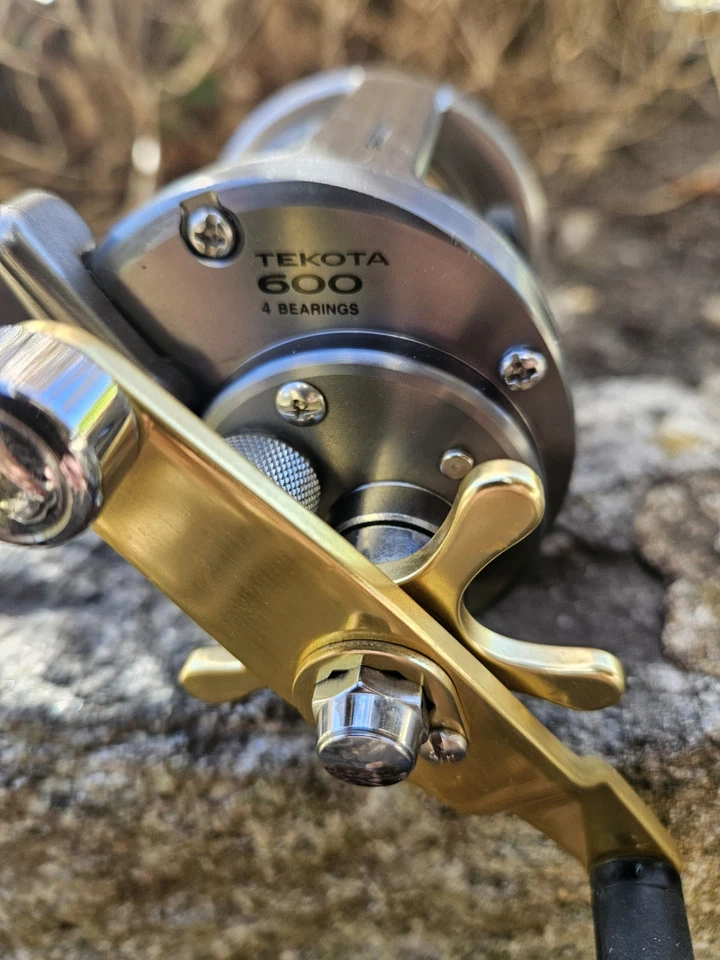 Shimano tekota 600 Levelwind Spooled with Braid Barely Used ! - Image 3 of 4