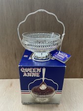 Vintage Silver Plated Queen Anne Preserve Jam Serving Dish (no spoon) Boxed