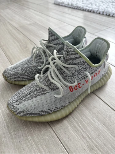 Taglia US 11 Adidas Yeezy Boost 350 V2 tinta blu bassa 100% ricevuta autentica