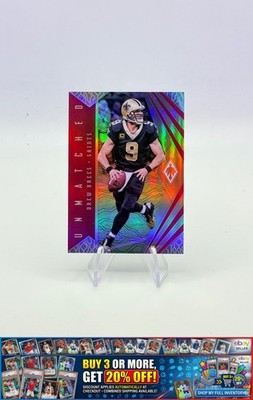 2018 Panini Phoenix Drew Brees #14 Unmatched Pink Saints #/199 HOF