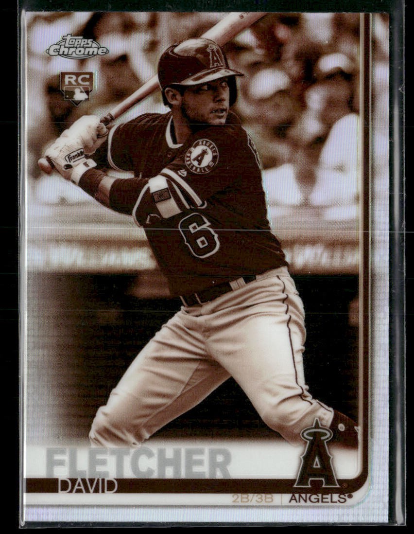 2019 Topps Chrome #181 David Fletcher Sepia Refractor