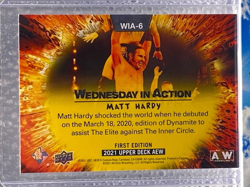 Matt Hardy 2021 Upper Deck AEW First Edition Wednesday In Action  - Image 2 of 2