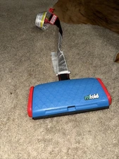 Mifold Grab-And-Go Compact Car Booster Portable Travel Seat 40-100 Lbs Blue/Red