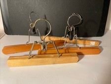 SETWELL Wooden Hangers - Clamp Style Clothes Pants Skirts W/3 Others